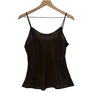Apt 9 Camisole Shirt Womens M Brown Sheer Fairy Chiffon Tank Top Spaghetti Strap